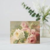 ヴィンテージビクトリアンバラ水色 ポストカード (スタンド正面)