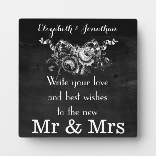 ヴィンテージビクトリアンバラ結婚ズゲストブック フォトプラーク (正面)