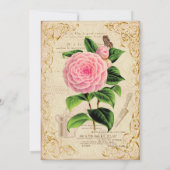 ヴィンテージビクトリアンバラ誕生日パーティーの招待 招待状 (裏面)