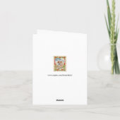 ヴィンテージビクトリアンバレンタインのハート シーズンカード (裏面)