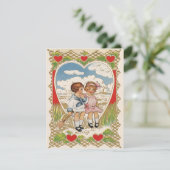 ヴィンテージビクトリアンバレンタインのハート シーズンカード (スタンド正面)