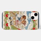 ヴィンテージビクトリアンバレンタインのハート Case-Mate iPhoneケース (裏面 (横))