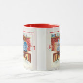 ヴィンテージビクトリアンバレンタインの子ども マグカップ (中央)