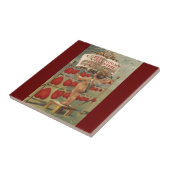 ヴィンテージビクトリアンバレンタインの日，キュピッドとハート タイル (側面)