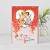 ヴィンテージビクトリアンバレンタインの日、ハートのチェルブス シーズンカード (スタンド正面)