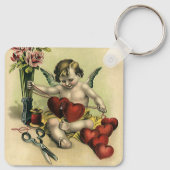 ヴィンテージビクトリアンバレンタインデイエンジェルシームス キーホルダー (裏面)