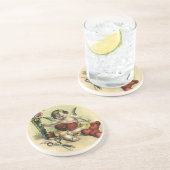 ヴィンテージビクトリアンバレンタインデイエンジェルシームス コースター (側面)