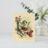 ヴィンテージビクトリアンバレンタインデイエンジェルシームス シーズンポストカード (スタンド正面)