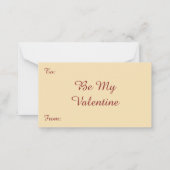 ヴィンテージビクトリアンバレンタインデイエンジェルシームス ノートカード (裏面)