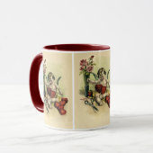 ヴィンテージビクトリアンバレンタインデイエンジェルシームス マグカップ (正面左)