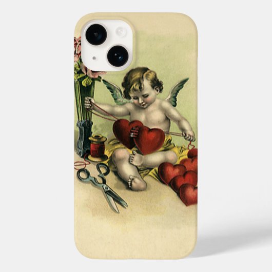 ヴィンテージビクトリアンバレンタインデイエンジェルシームス Case-Mate iPhoneケース (裏面)