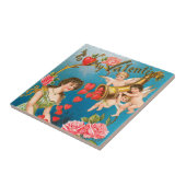 ヴィンテージビクトリアンバレンタインデイエンジェル&ハート タイル (側面)