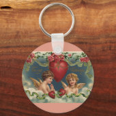 ヴィンテージビクトリアンバレンタインデエンジェルズイン天国 キーホルダー (正面)
