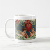 ヴィンテージビクトリアンバレンタインデエンジェルズイン天国 コーヒーマグカップ (左)