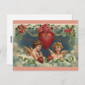 ヴィンテージビクトリアンバレンタインデエンジェルズイン天国 シーズンカード (正面/裏面)