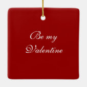 ヴィンテージビクトリアンバレンタインデーのバラ セラミックオーナメント (裏面)