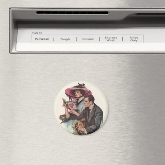 ヴィンテージビクトリアンバレンタインデーの恋と恋 マグネット (インサイチュ (食洗機))