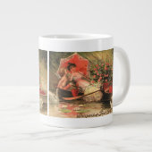 ヴィンテージビクトリアンバレンタインデーケルブハート ジャンボコーヒーマグカップ (正面右)