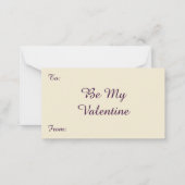 ヴィンテージビクトリアンバレンタインデーハート付きキューピッド ノートカード (裏面)