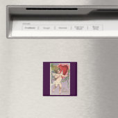 ヴィンテージビクトリアンバレンタインデーハート付きキューピッド マグネット (インサイチュ (食洗機))