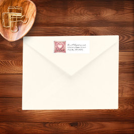 ヴィンテージビクトリアンバレンタインデーフローラハート ラベル