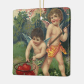 ヴィンテージビクトリアンバレンタインデー愛の提供 セラミックオーナメント (左)