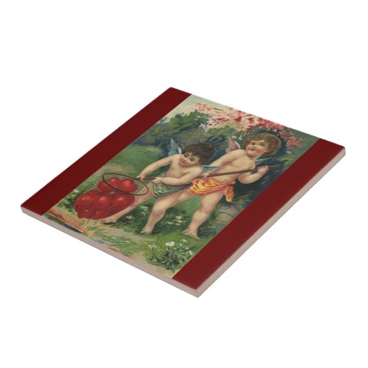 ヴィンテージビクトリアンバレンタインデー愛の提供 タイル (側面)