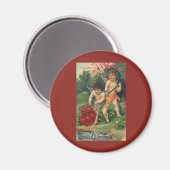 ヴィンテージビクトリアンバレンタインデー愛の提供 マグネット (正面/裏面)