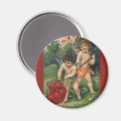 ヴィンテージビクトリアンバレンタインデー愛の提供 マグネット (正面/裏面)