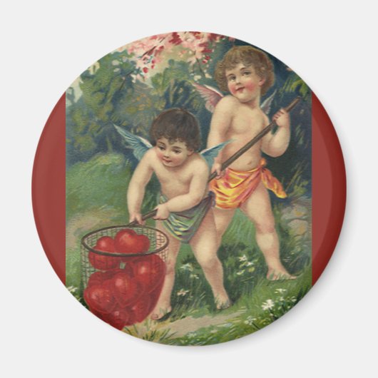 ヴィンテージビクトリアンバレンタインデー愛の提供 マグネット (正面)