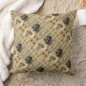 ヴィンテージビクトリアンバレンタインデー装飾用クッション クッション (ブランケット)