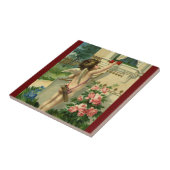 ヴィンテージビクトリアンバレンタインデー，エンジェルハート タイル (側面)