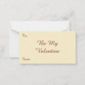 ヴィンテージビクトリアンバレンタインデー，エンジェルハート ノートカード (裏面)