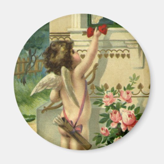 ヴィンテージビクトリアンバレンタインデー，エンジェルハート マグネット (正面)