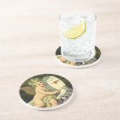 ヴィンテージビクトリアンバレンタインデー、エンジェルラブバード コースター (側面)