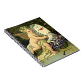 ヴィンテージビクトリアンバレンタインデー、エンジェルラブバード ノートブック (右側)