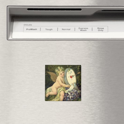 ヴィンテージビクトリアンバレンタインデー、エンジェルラブバード マグネット (インサイチュ (食洗機))