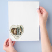 ヴィンテージビクトリアンバレンタインデー，エンジェルw文字 チラシ (手)