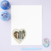 ヴィンテージビクトリアンバレンタインデー，エンジェルw文字 チラシ (シングル)