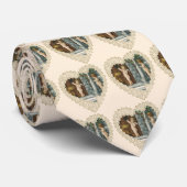 ヴィンテージビクトリアンバレンタインデー,エンジェルw文字 ネクタイ (ロール)