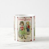 ヴィンテージビクトリアンバレンタインデー,シャイな子ども コーヒーマグカップ (中央)