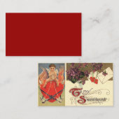 ヴィンテージビクトリアンバレンタインデー ノートカード (正面/裏面)