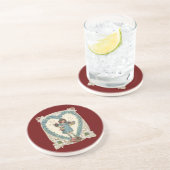 ヴィンテージビクトリアンバレンタインデー、ハートリース コースター (側面)