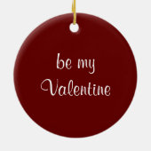 ヴィンテージビクトリアンバレンタインデー、ハートリース セラミックオーナメント (裏面)