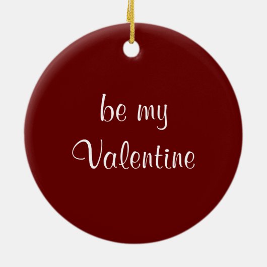 ヴィンテージビクトリアンバレンタインデー、ハートリース セラミックオーナメント (裏面)