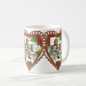 ヴィンテージビクトリアンバレンタインデー、ハート コーヒーマグカップ (正面右)