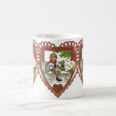 ヴィンテージビクトリアンバレンタインデー、ハート コーヒーマグカップ (中央)
