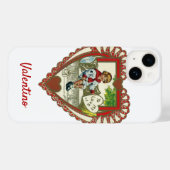 ヴィンテージビクトリアンバレンタインデー、ハート Case-Mate iPhoneケース (裏面 (横))