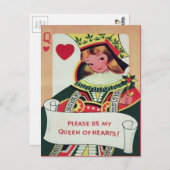 ヴィンテージビクトリアンバレンタインデー ポストカード (正面/裏面)