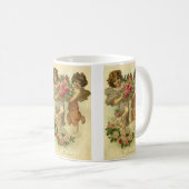 ヴィンテージビクトリアンバレンタインデー,天使のバラ コーヒーマグカップ (正面右)